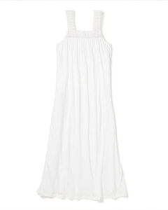 Women’s Luxe Pima Cotton White Camille Nightgown