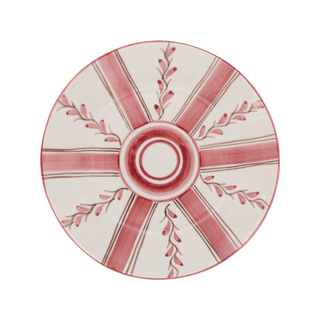 Rose Stripe Dessert Plate