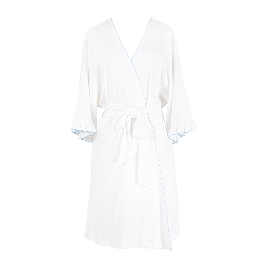 Liza Pointelle Cotton Robe