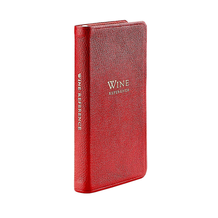 Professional Wine Reference in Garnet Goatskin Leather