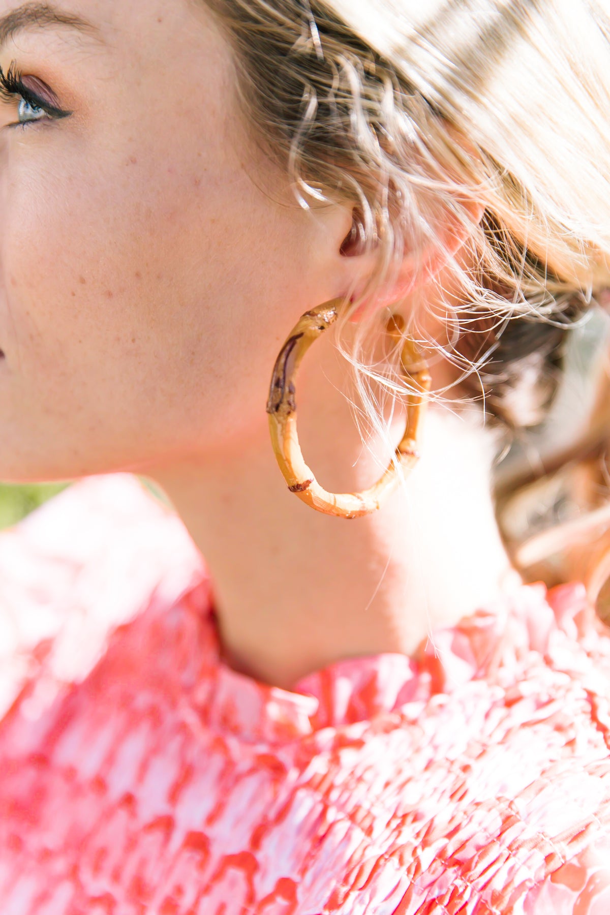 Palmer Bamboo Hoop Earrings