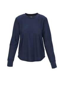 Palmetto Long Sleeve Top in Navy