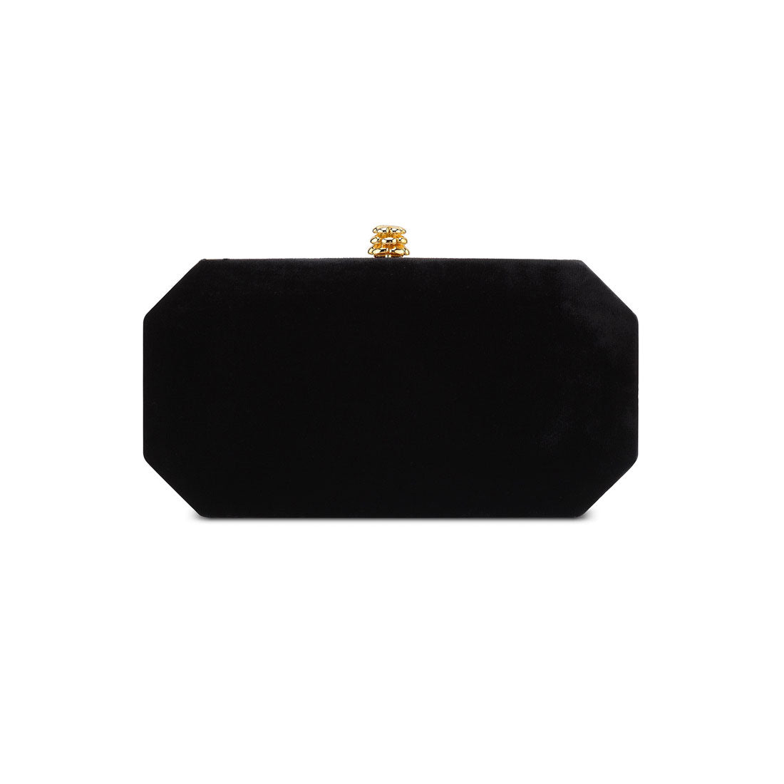 Perry Clutch in Black Diamond Crushed Velvet