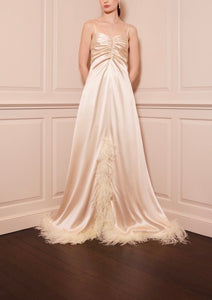 Valentina Pearl Ruched Gown