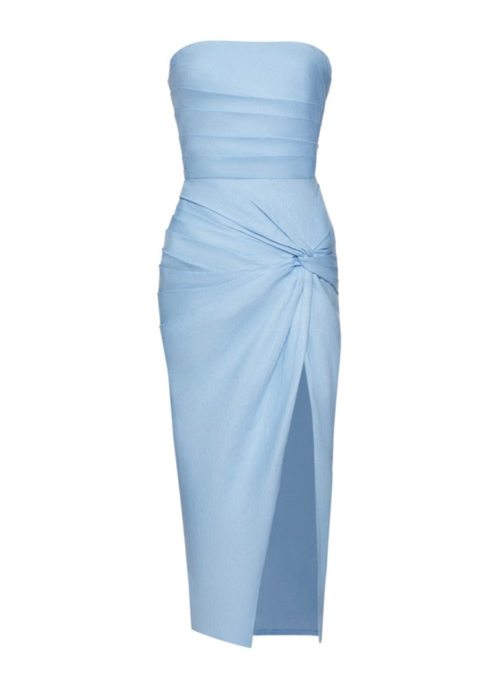 Nikki Cotton Draped Dress