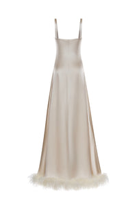 Valentina Pearl Ruched Gown