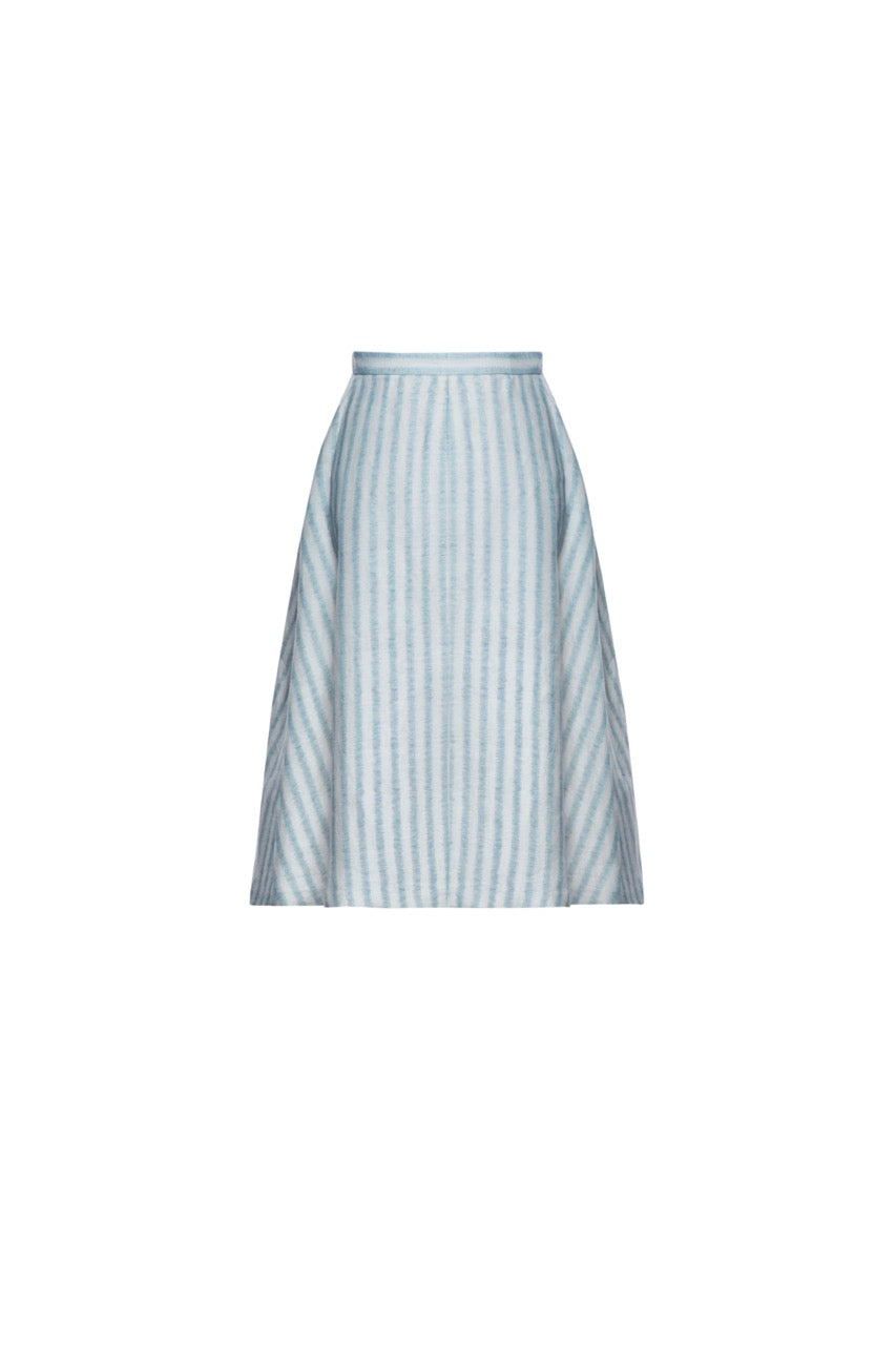 Jana Ikat Striped Tea-Length Skirt