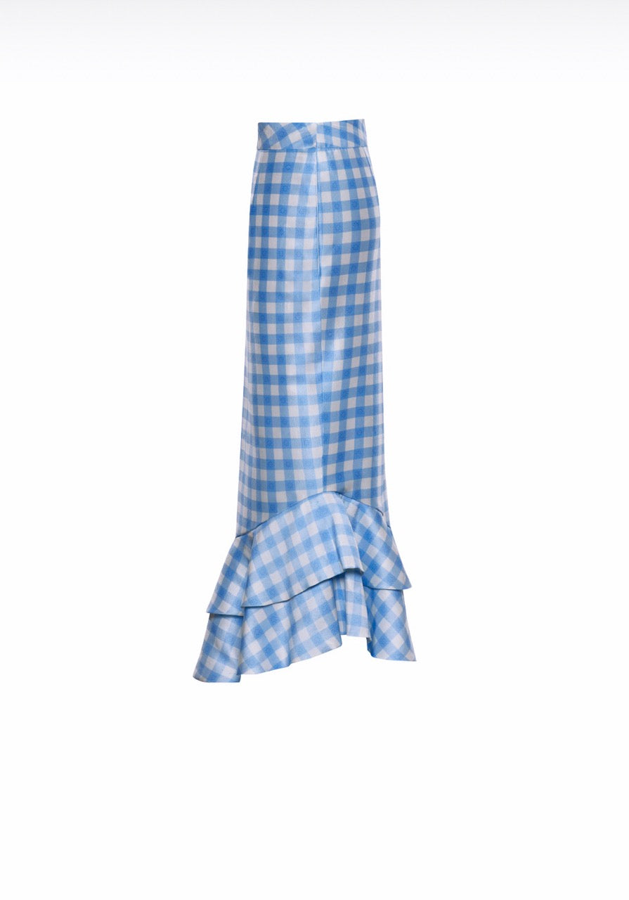 Lily Gingham Ruffle Skirt