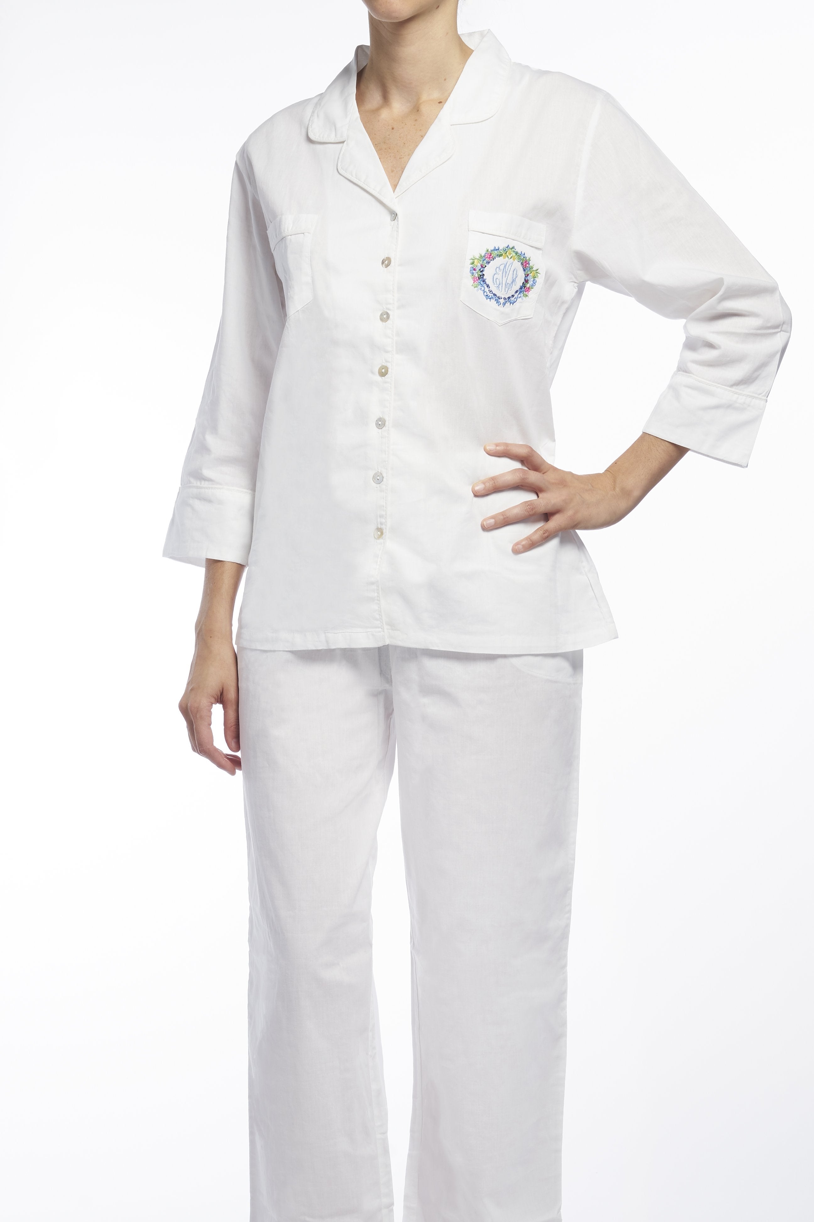 Monogram Crest Pajamas
