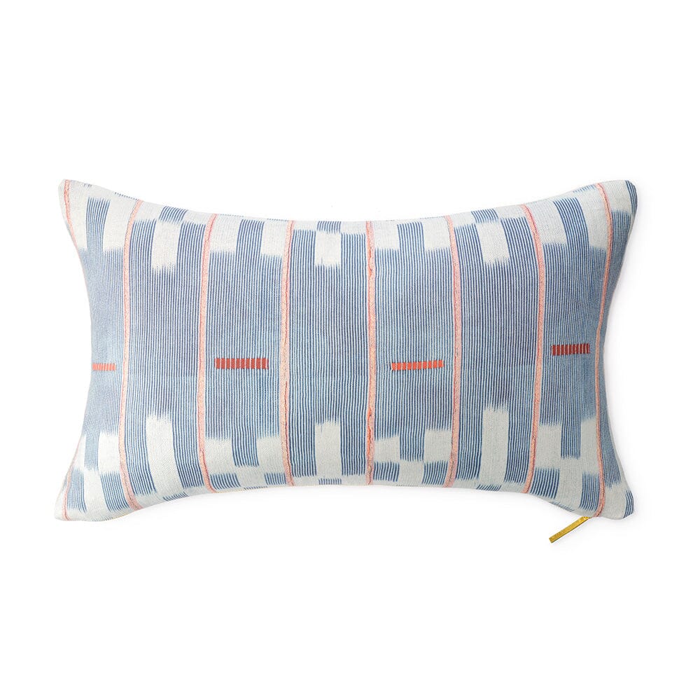 Chambray Lattice Baule Pillow Pillow St. Frank 26" W x 16" H 