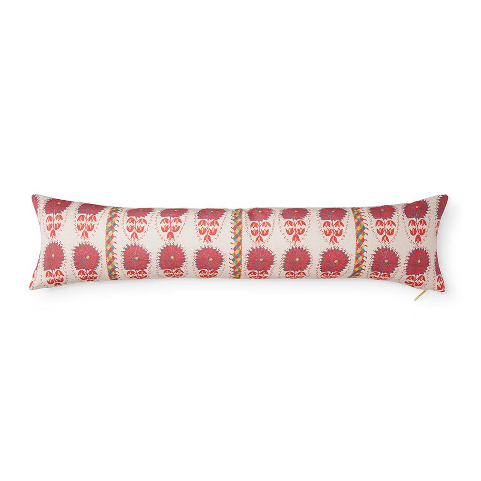 Fuchsia Daisy Suzani - King Lumbar 48" x 12" Pillows St. Frank