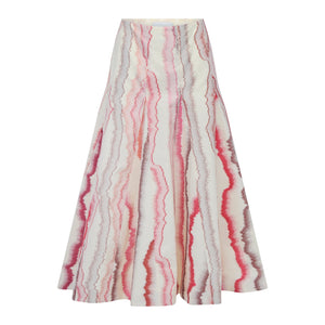 Maia Skirt in Multi Fil Coupe Stripe