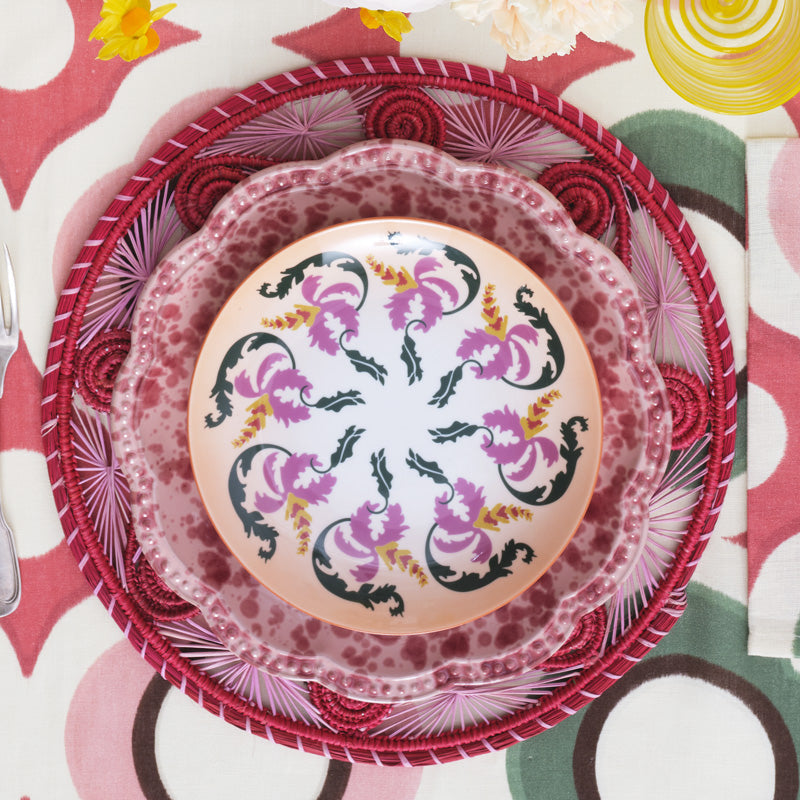 Speckled Dinner Plate in Pink