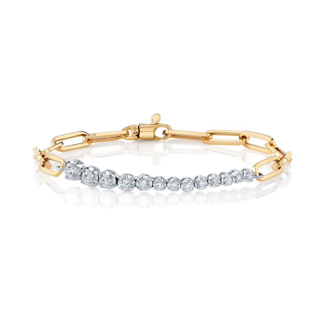 Ascending Diamonds on Chain Tennis Bracelet