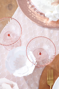 Quinn Optic Rose Coupe Glasses, Set of 2