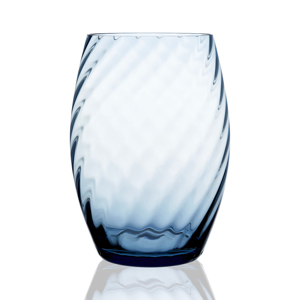 Blue Ocean Colored Quinn Hurricane Candle Holder 