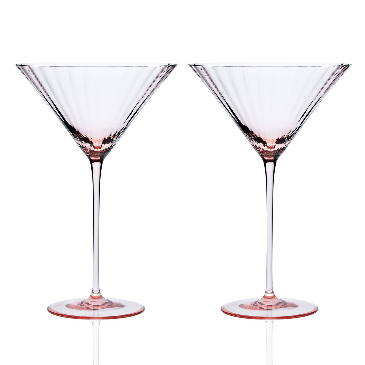 Quinn Stemware Martini Glass, in Rose- Caskata