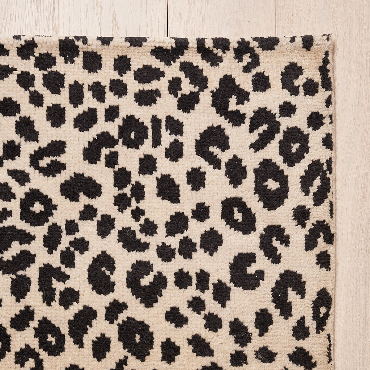 Iconic Leopard Hand-Knotted Rug in Graphite