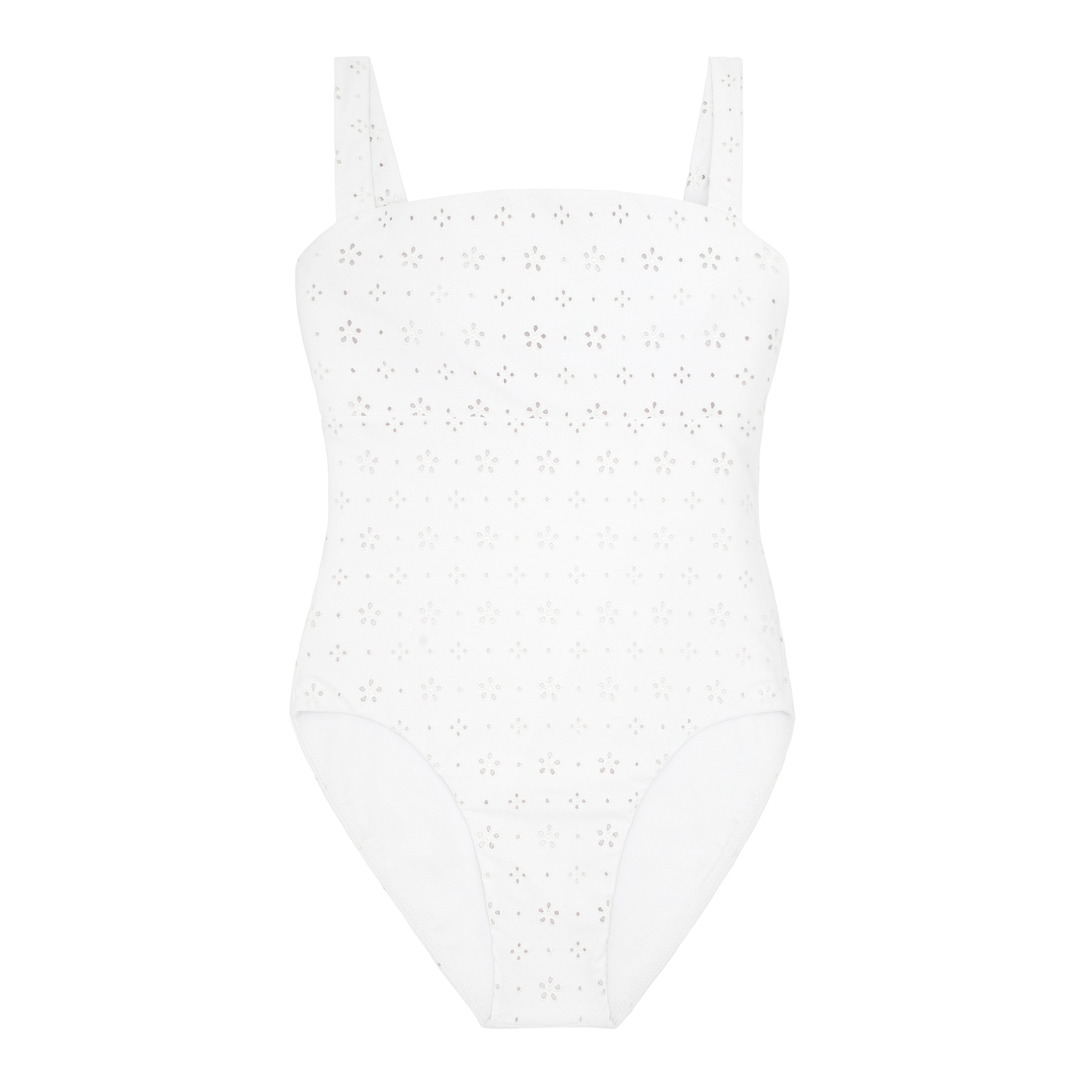 Women's White Eyelet One Piece