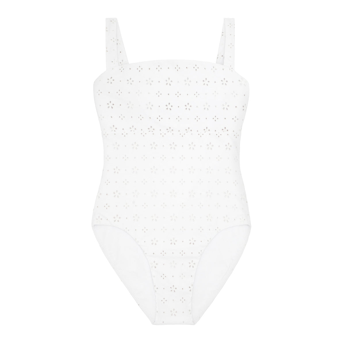 Women's White Eyelet One Piece