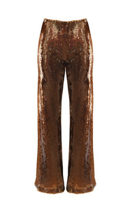 Elena Sequin Coffee Pants