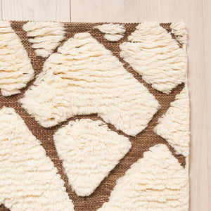 Zimba Rug in Ivory & Brown