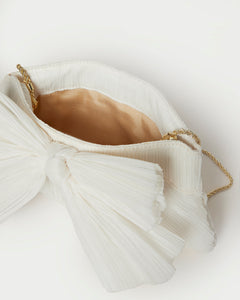 Rayne Bow Clutch in Pearl