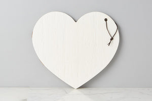 White Mod Heart Charcuterie Board