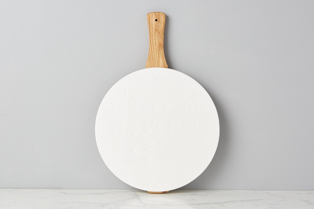 White Round Italian Pizza Board