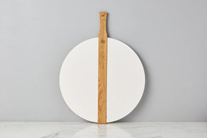 White Round Italian Pizza Board