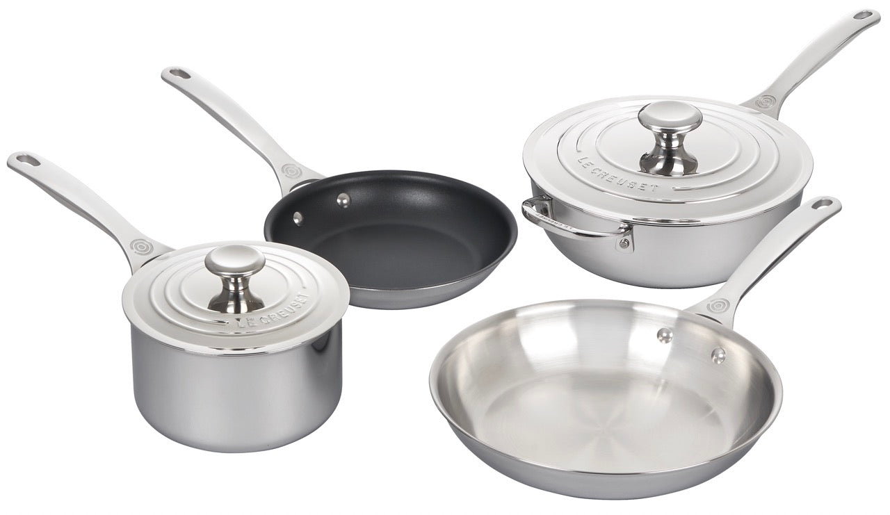 6 Piece Stainless Steel Pan Set