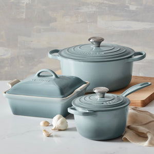 Heritage Covered Square Casserole in Sea Salt