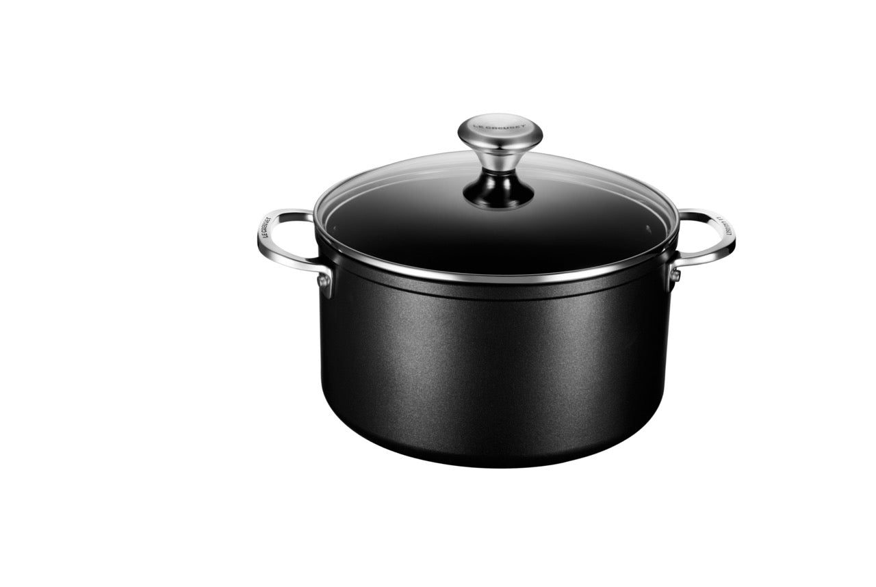 Toughened Nonstick PRO 6-1/3 qt. Stockpot with Glass Lid