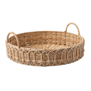 Provence Rattan Whitewash Round Tray