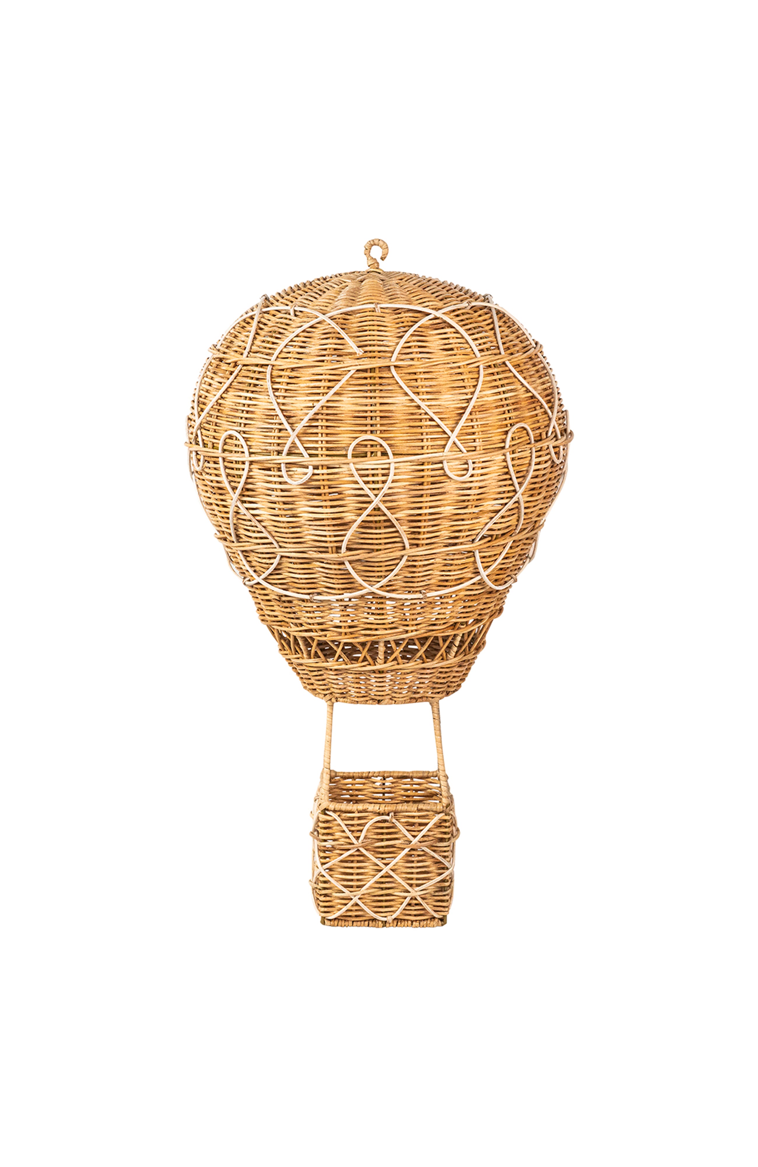 Provence Rattan Whitewash Large Hot Air Balloon