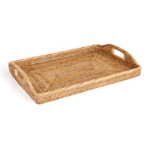 Luxury Classic Handwoven Rattan Wicker Breakfast trays  natural 