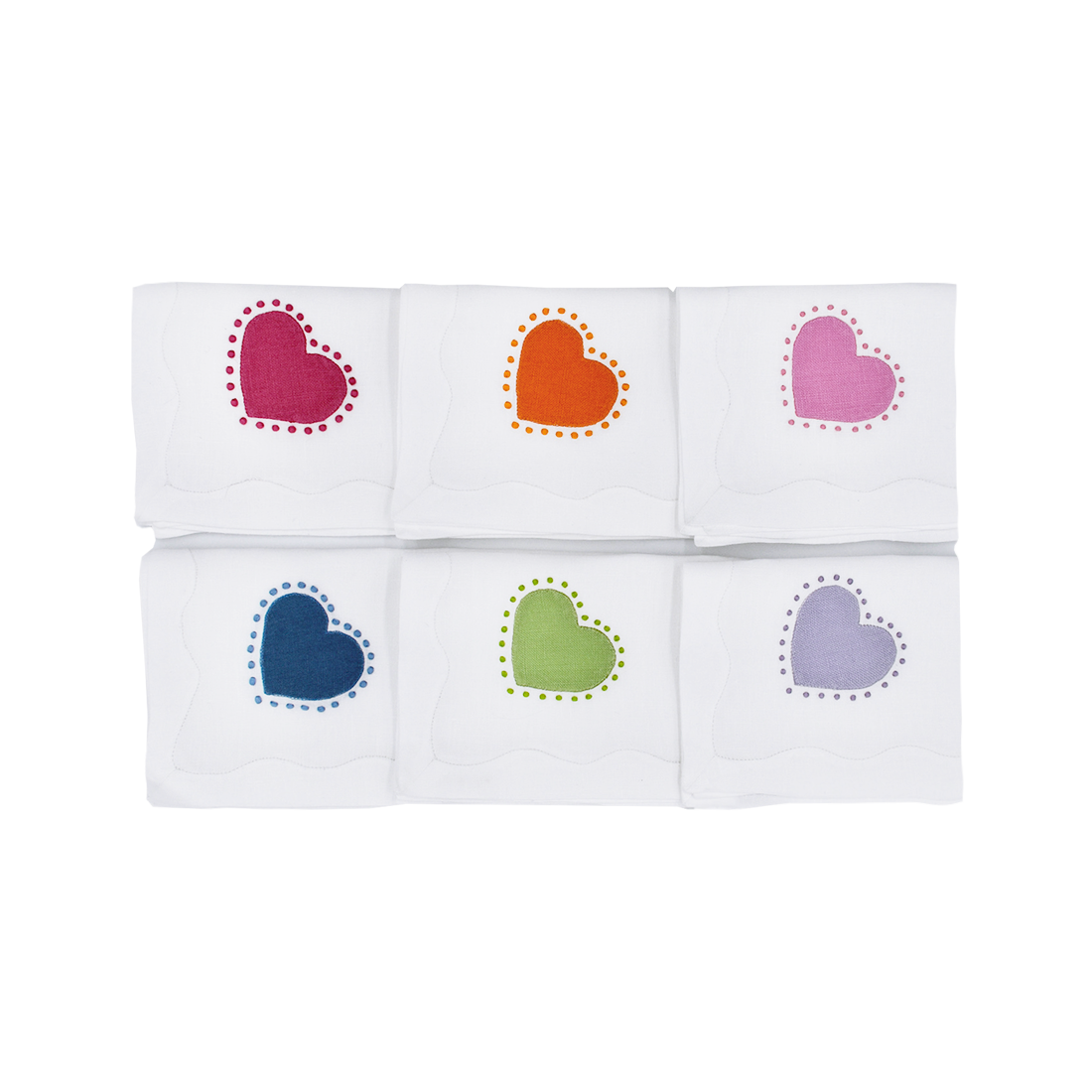 Big Love Dinner Napkins Rainbow, Set of 6 - Special Edition