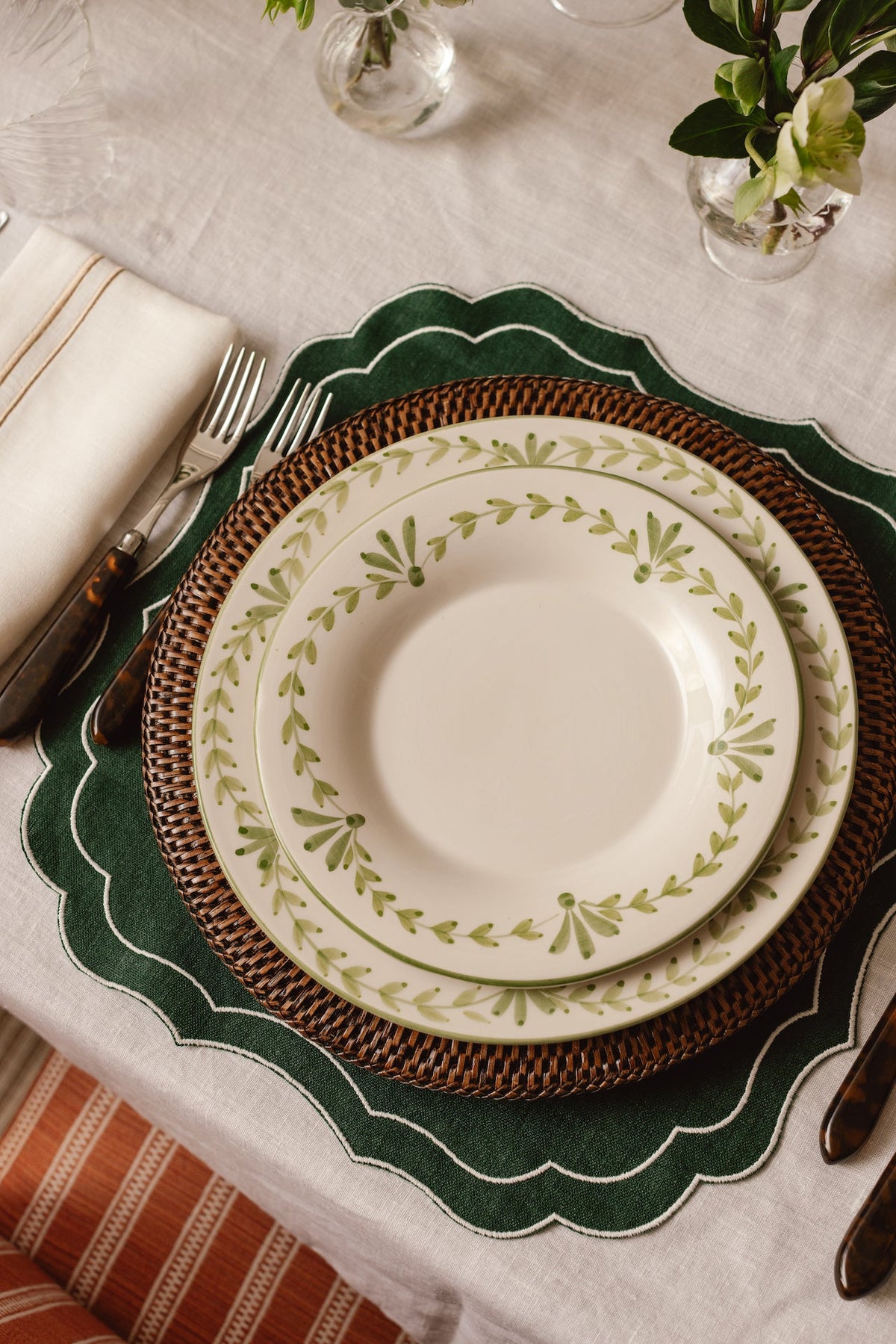 Elouise Dessert Plate in Green