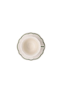 Romilly Teacup & Saucer, Green - Skye McAlpine Tavola