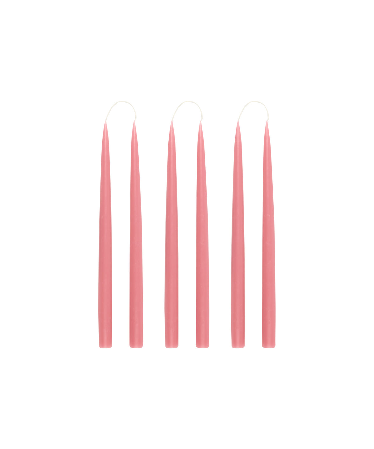 Rebecca Udall Set of 6 35cm Danish Taper Candles, Rose Pink