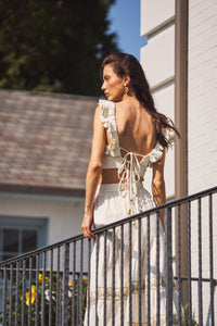 Malika Bustier Top - Ivory Tops - Cropped & Casual Rosewater House 