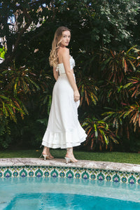 Golestan Ruffle Skirt - Ivory Bottoms - Skirts Rosewater House 