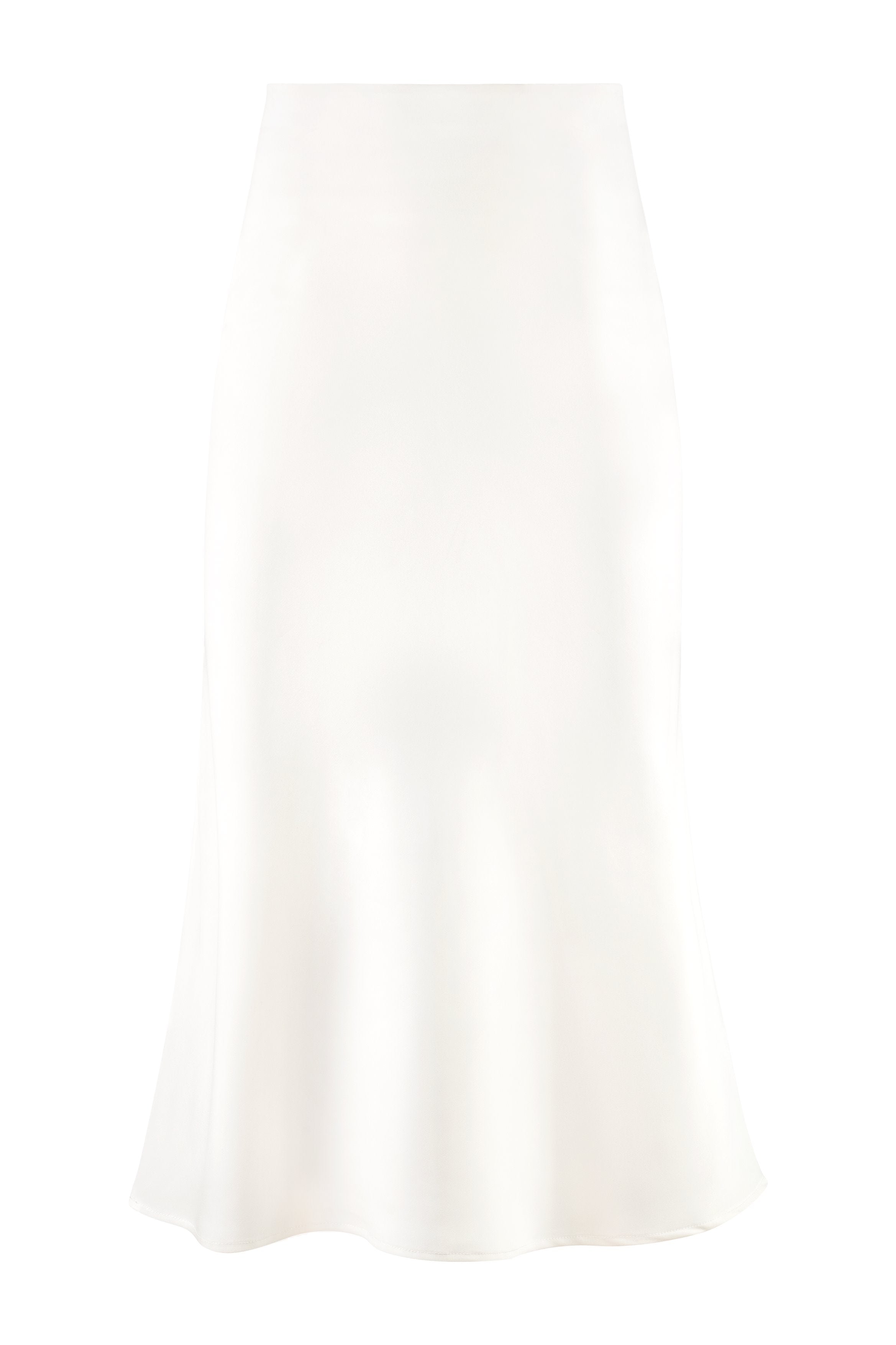 Silk Avin Midi Slip Skirt - Ivory Bottoms - Skirts RoseWaterHouse 