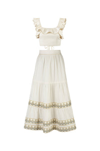 Malika Bustier Top - Ivory Tops - Cropped & Casual Rosewater House 