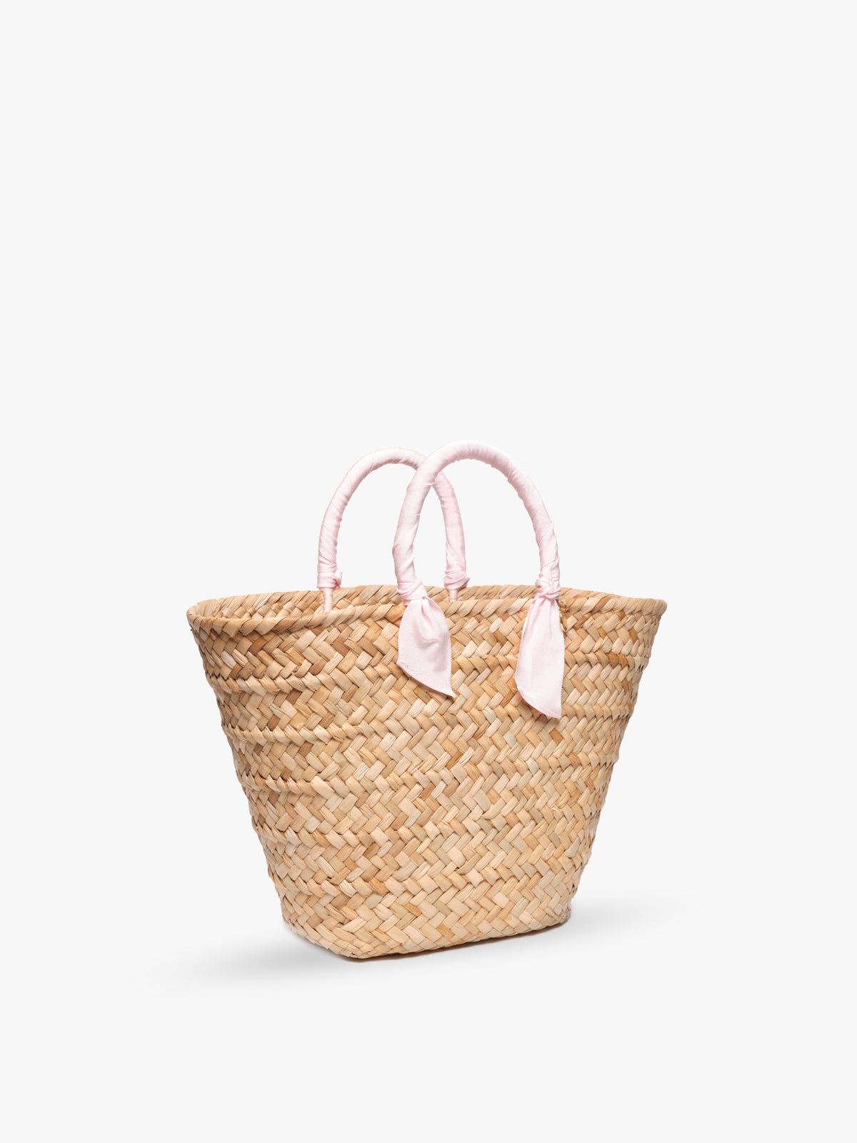 Rosie Woven Straw Ribbon-Handle Tote