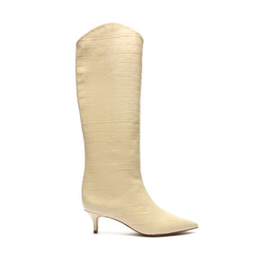 Maryana Lo Crocodile-Embossed Leather Boot