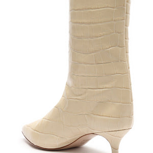 Maryana Lo Crocodile-Embossed Leather Boot