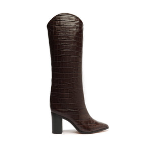 Maryana Block Boot in Dark Chocolate