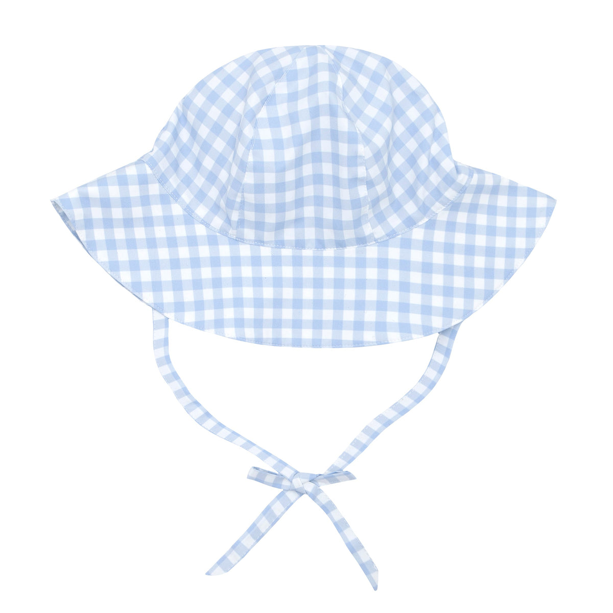 Unisex Baby Oasis Blue Gingham Sun Hat