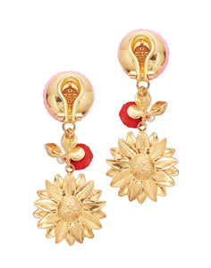 The Limoncello Earrings in Bubble Pink and Ruby